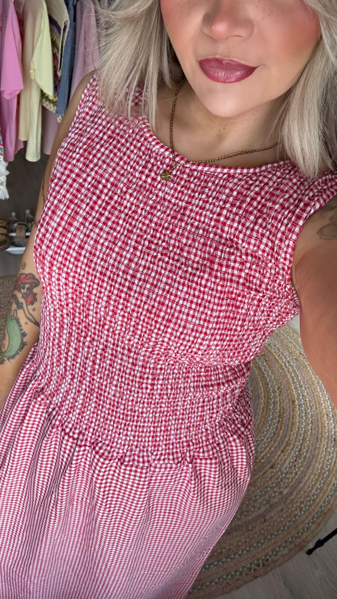 Red Ruched Top Midi Dress (Pre-Order est. 21st May)