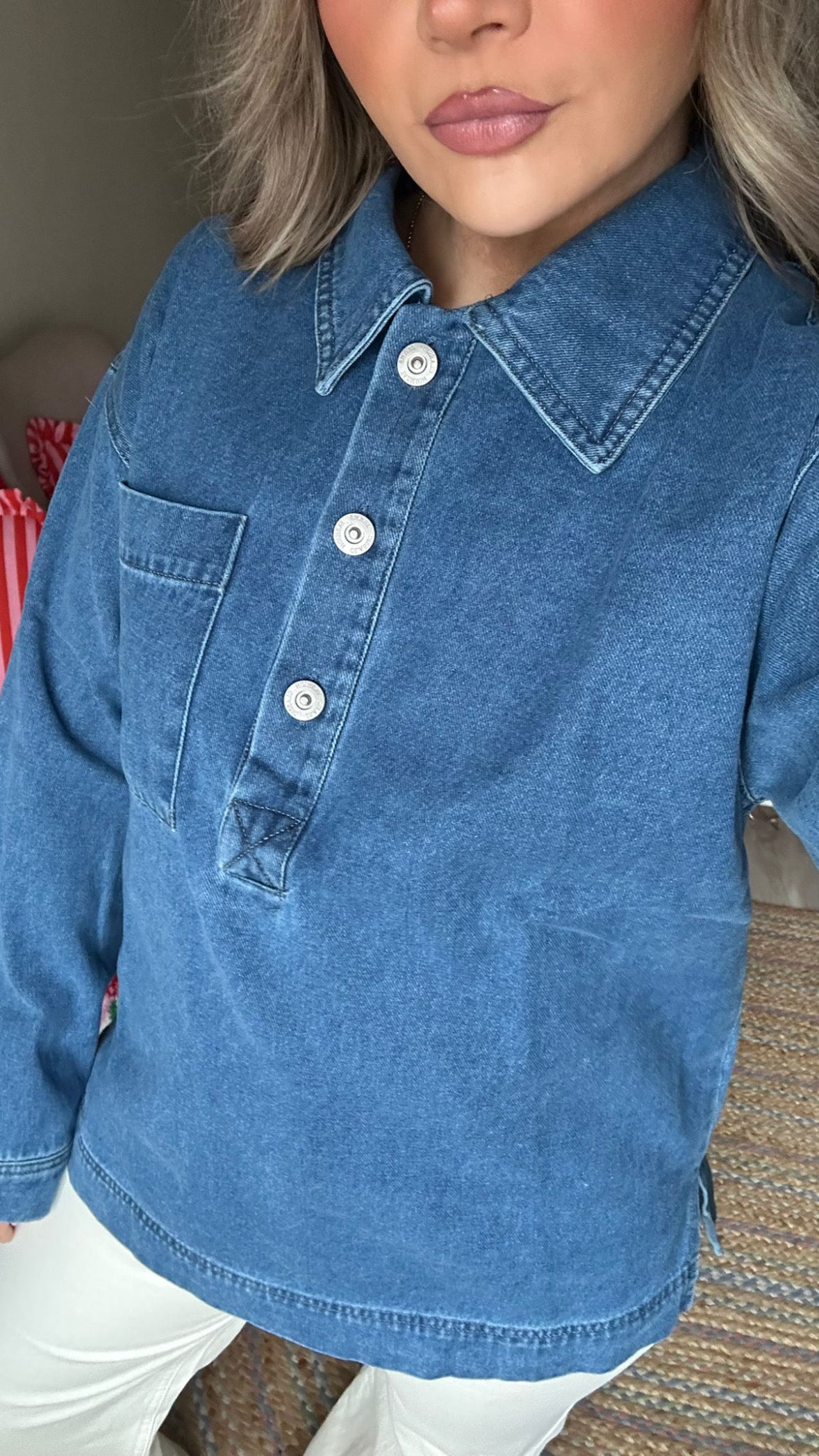Denim Pull On Shirt