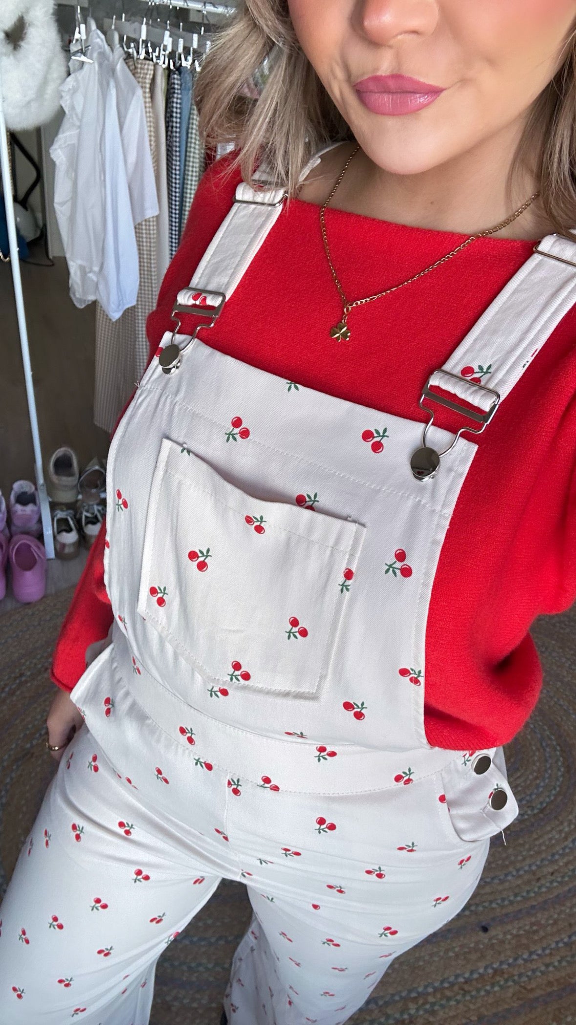 Cherry Print Dungarees