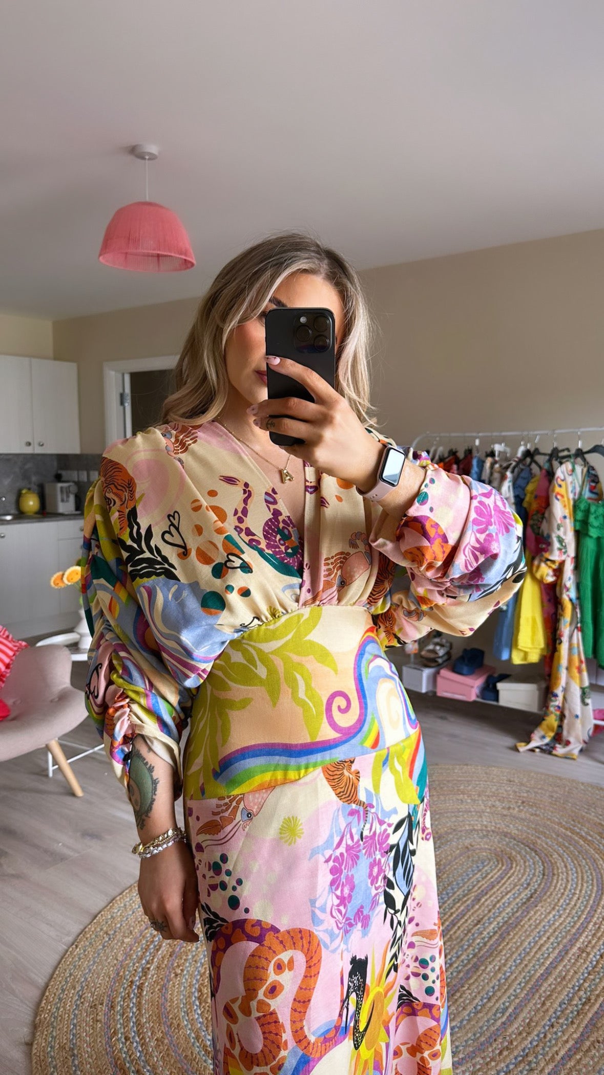 Baby Pink Maxi Patterned Dress Wild Lemon baby-pink-maxi-patterned-dress-wild-lemon