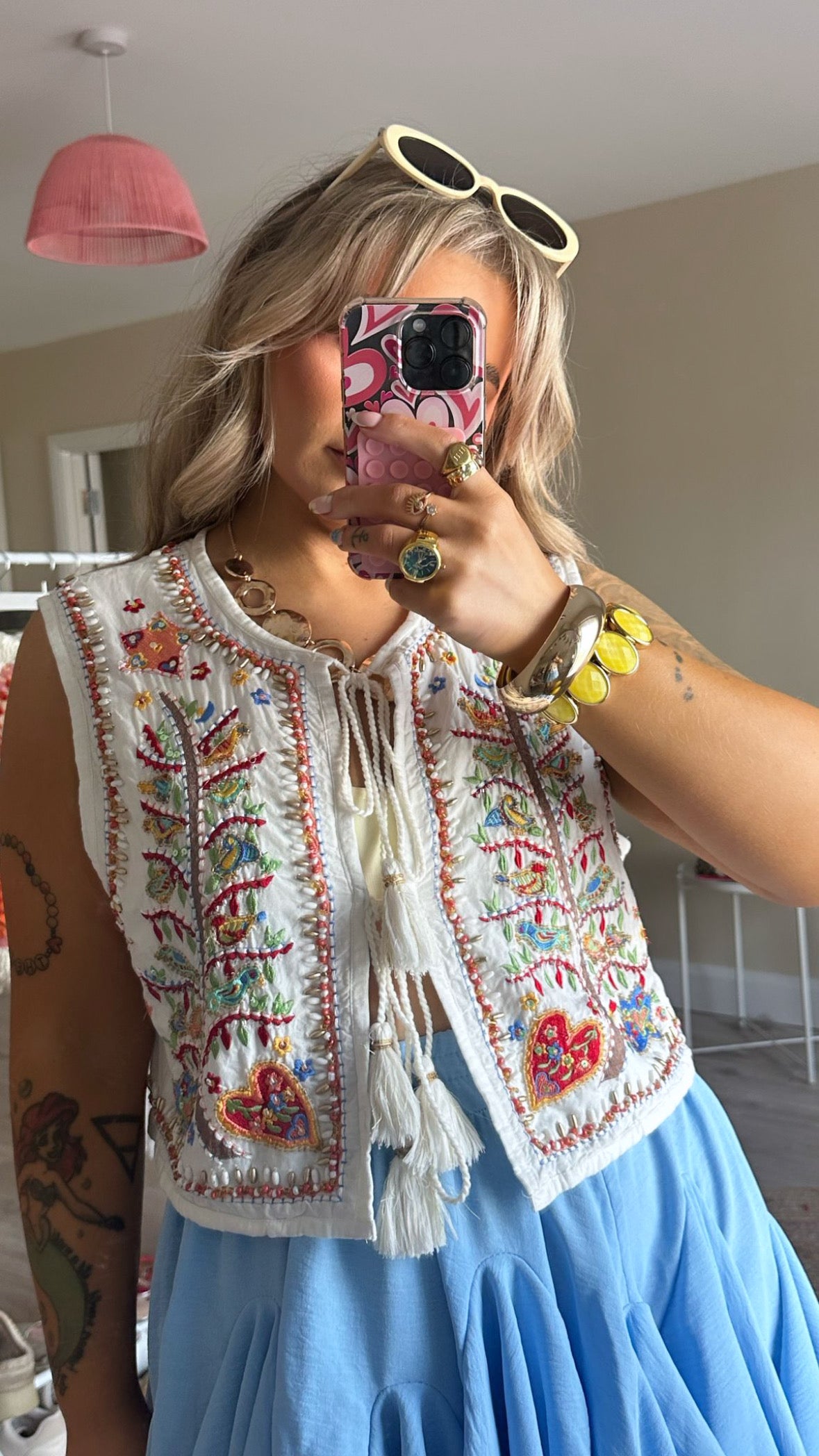 White Embellished Waistcoat