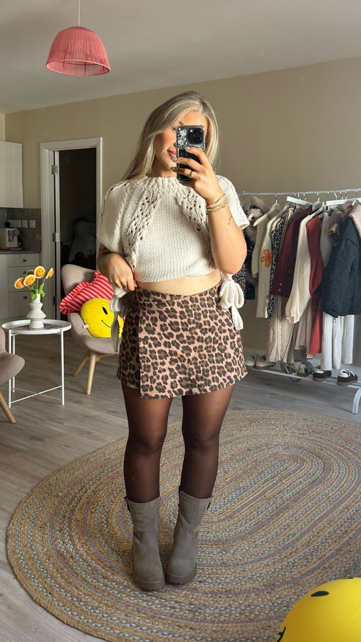 Leopard Print Skort