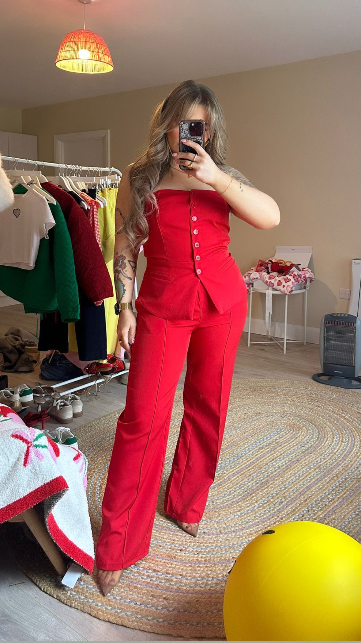Bandeau Tailored Waistcoat - Red