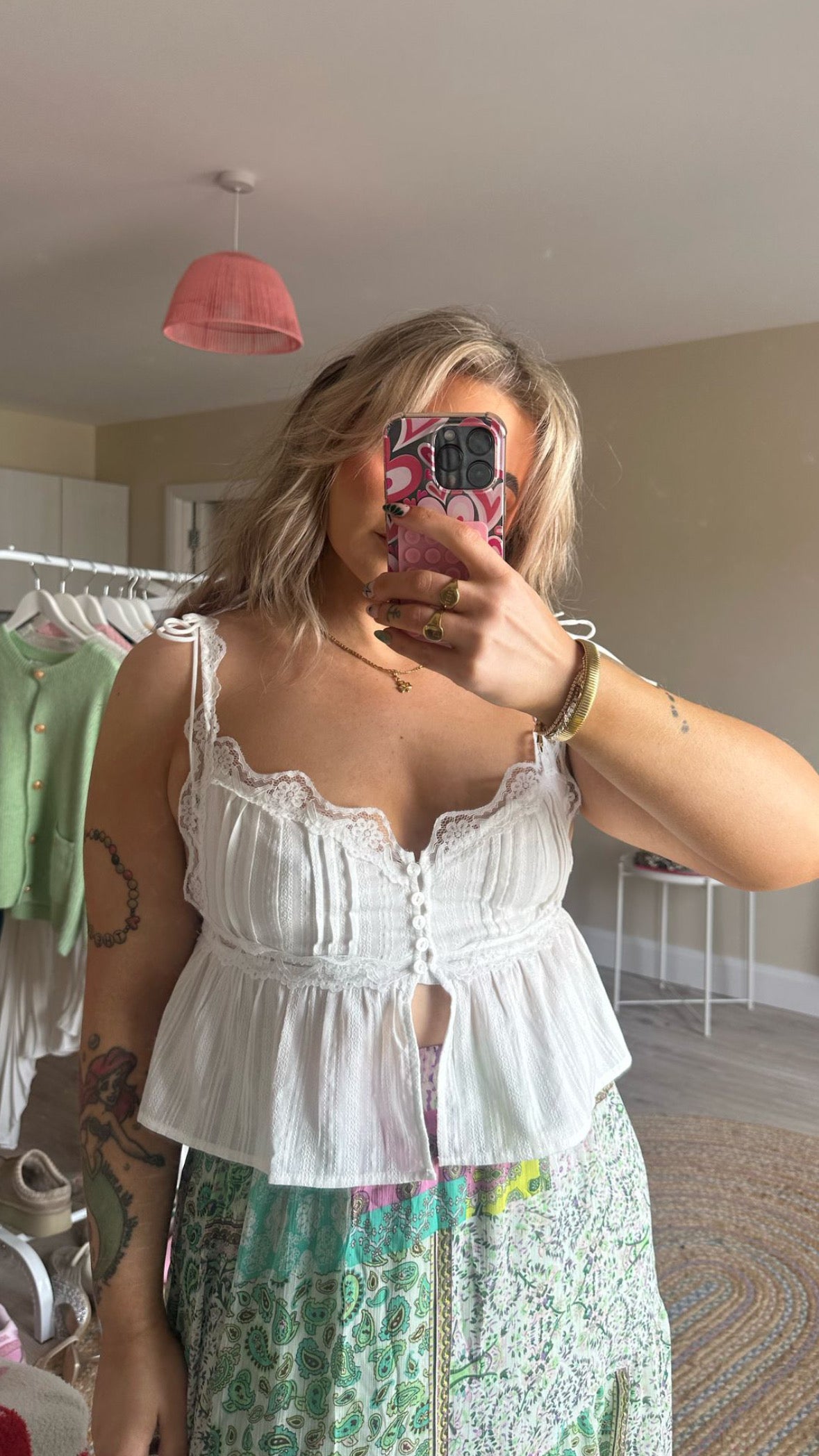 Pintuck Milkmaid Crop Top