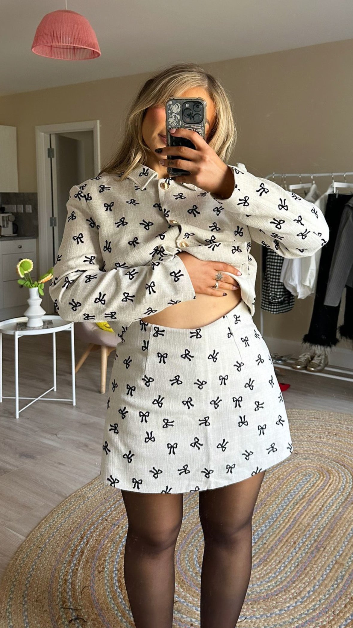 Bow Print Skort
