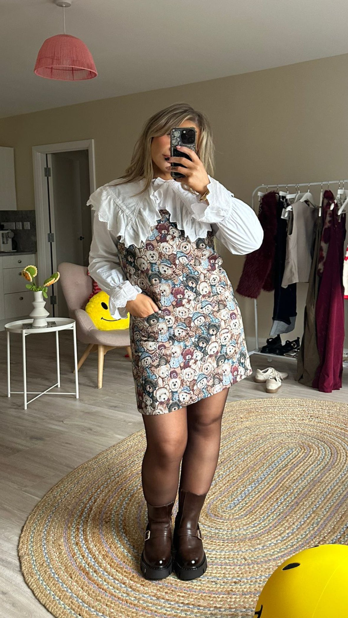 Teddy Tapestry Pinafore