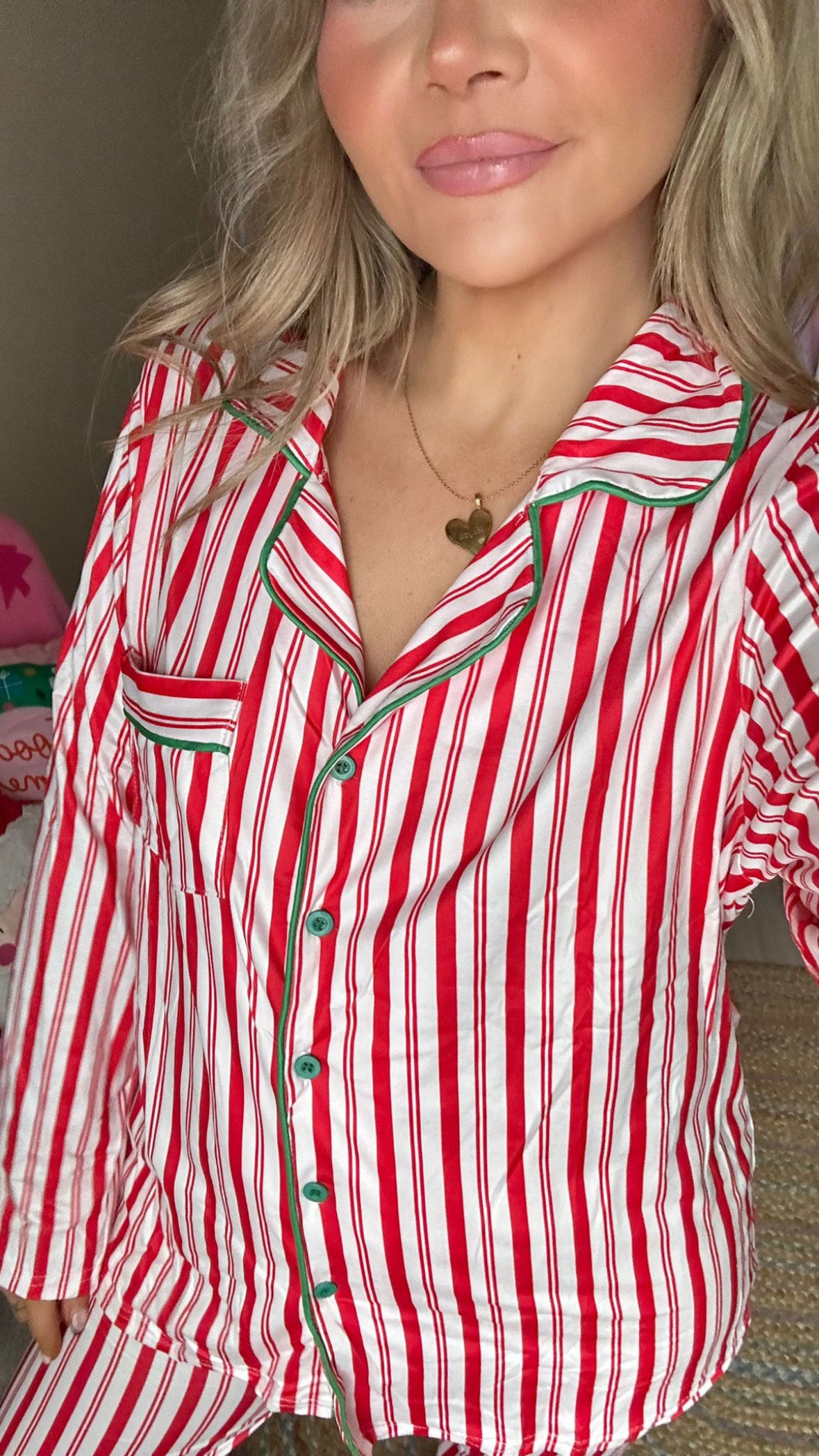 Candy Cane Green Stripe Pyjamas