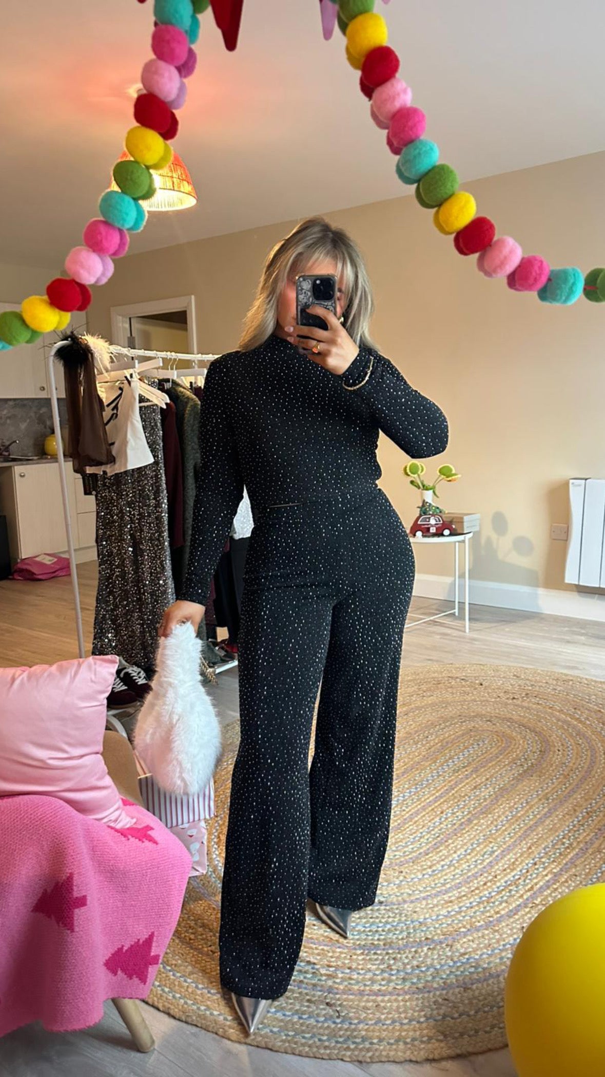 Black Sparkle Two Piece Set