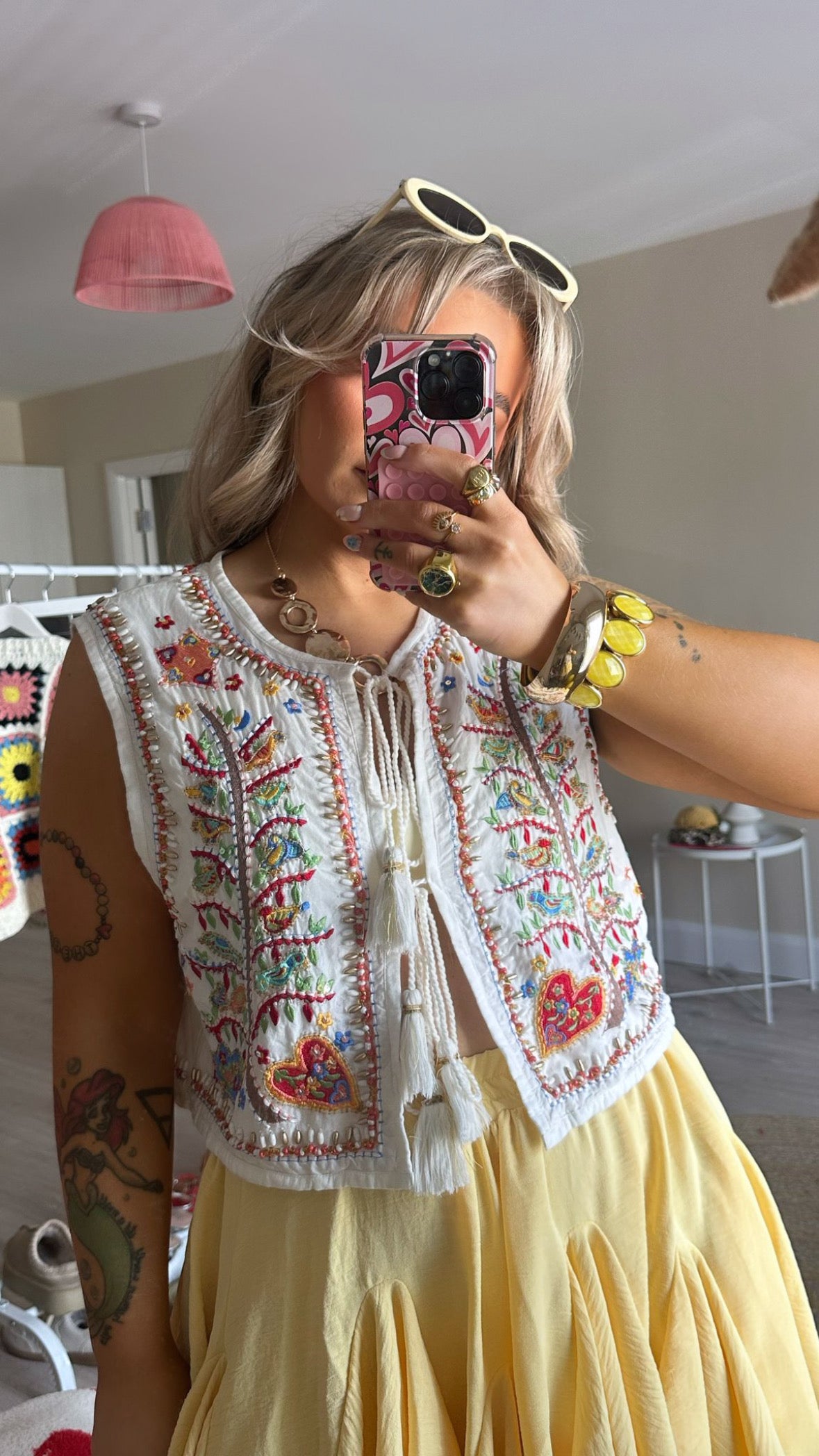White Embellished Waistcoat
