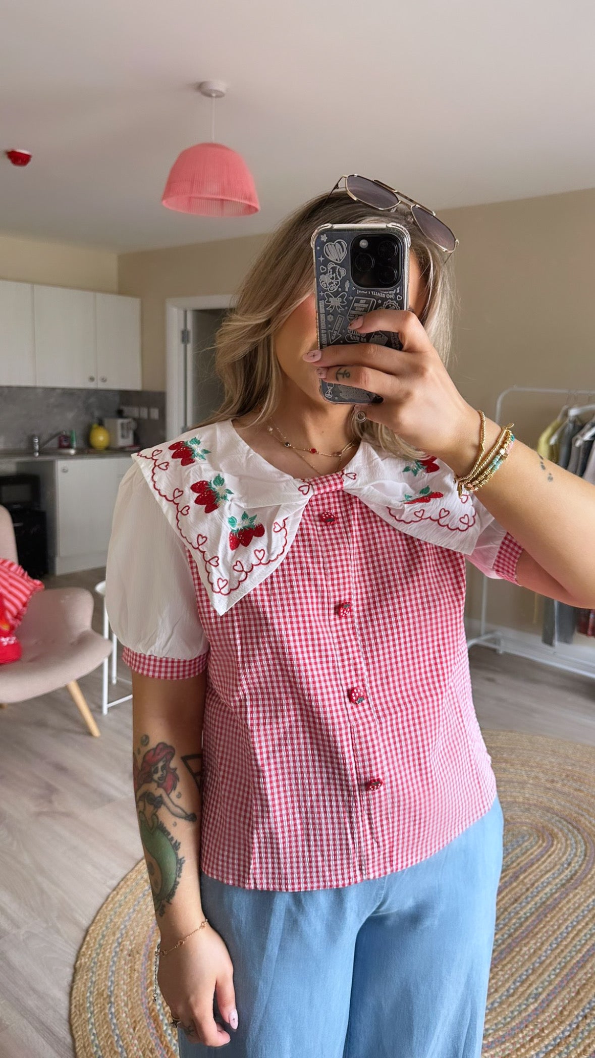 Strawberry Pull On Blouse