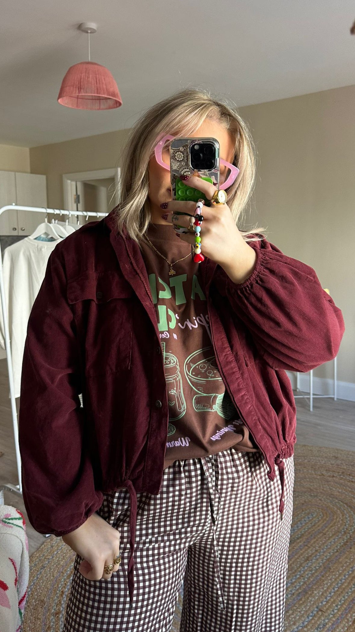 Lightweight Cord Jacket - Burgundy