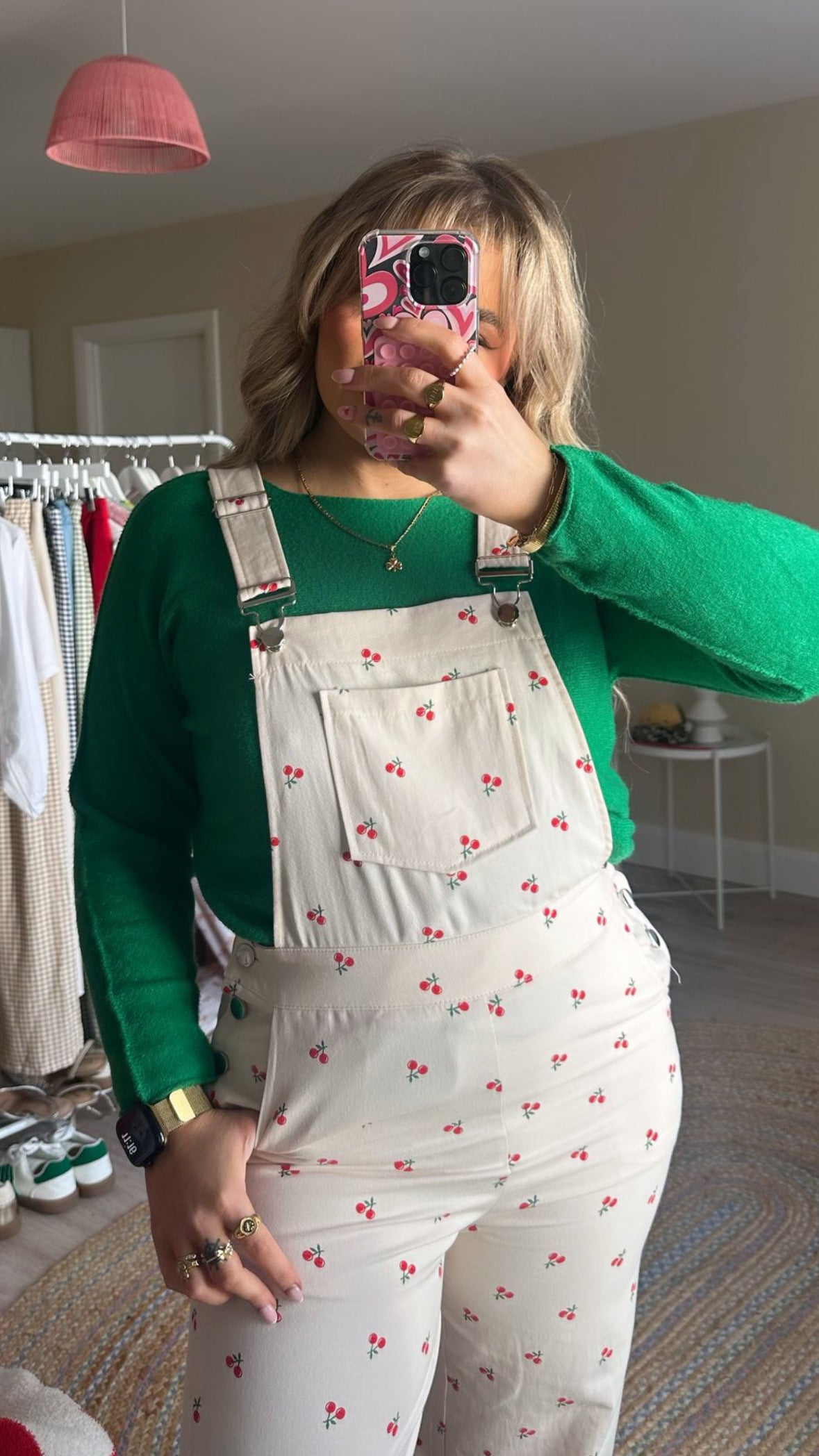 Cherry Print Dungarees