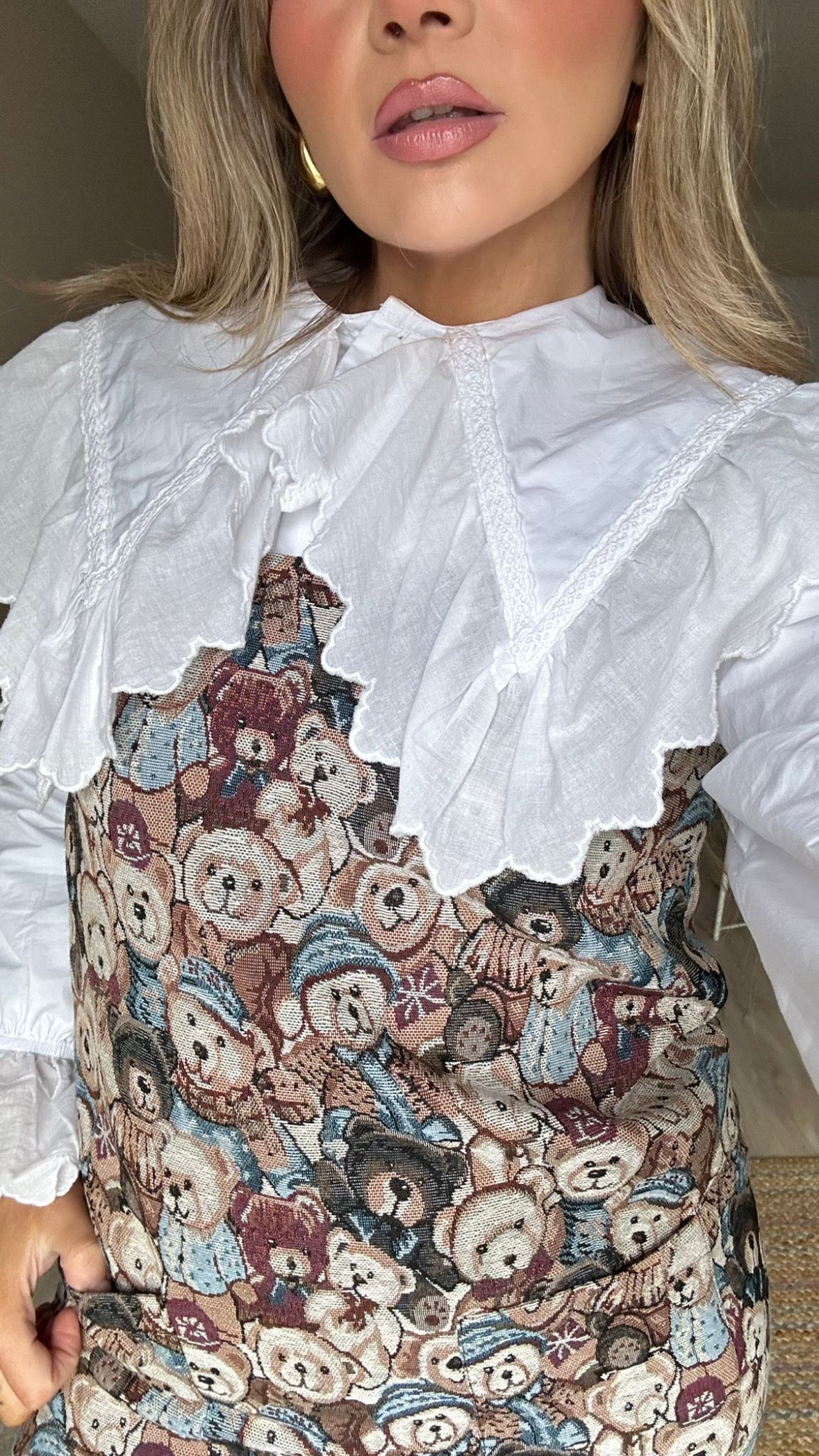 Teddy Tapestry Pinafore