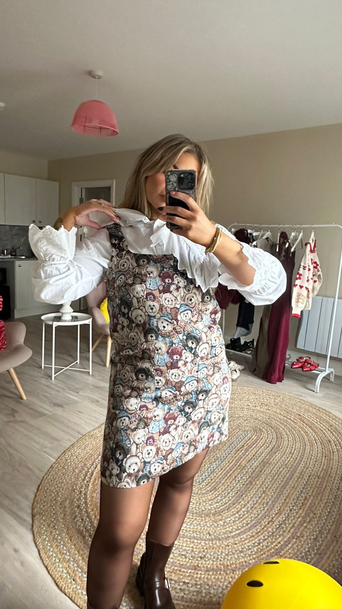 Teddy Tapestry Pinafore