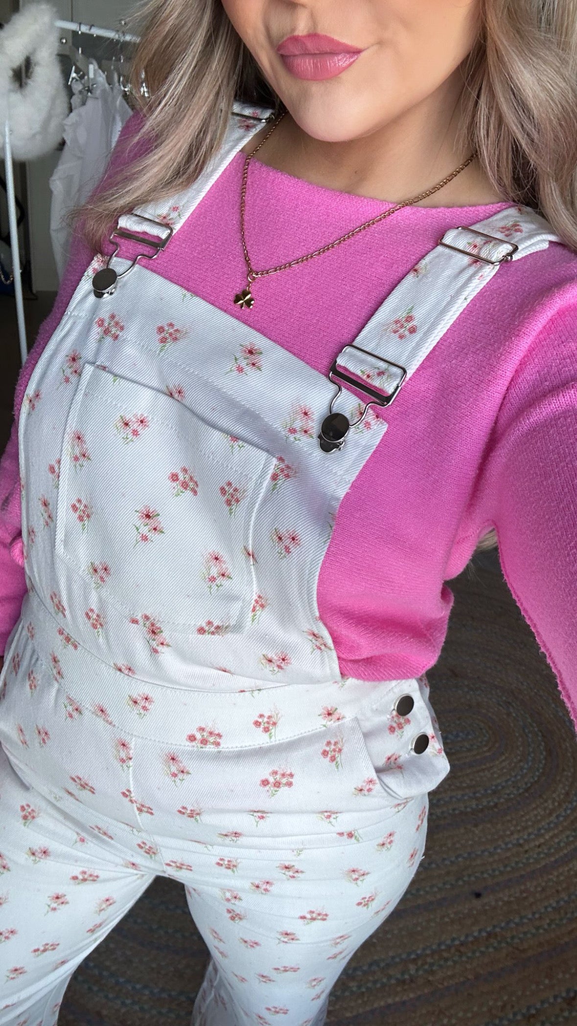 Floral Print Dungarees