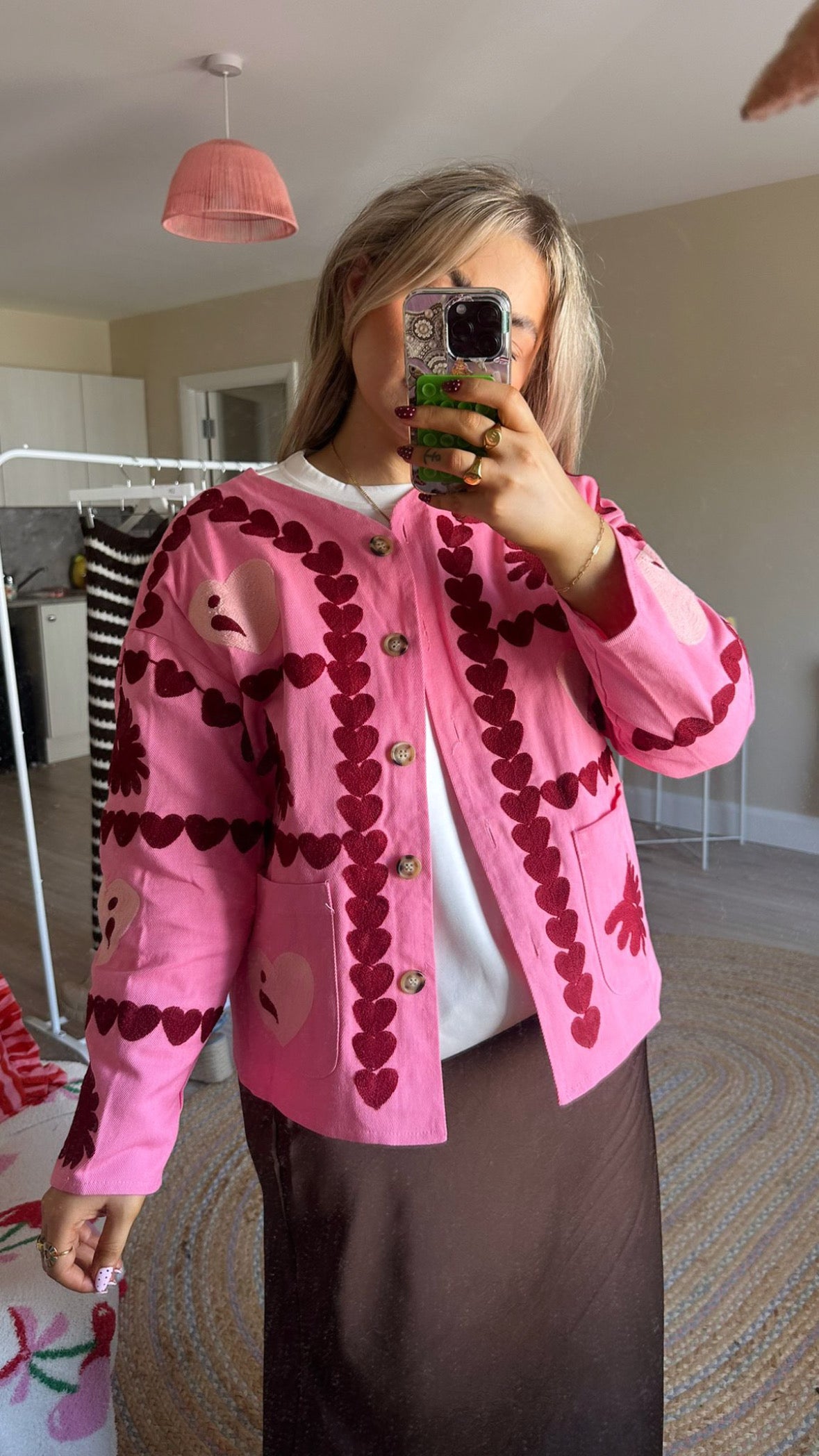 Pink Embroidered Jacket