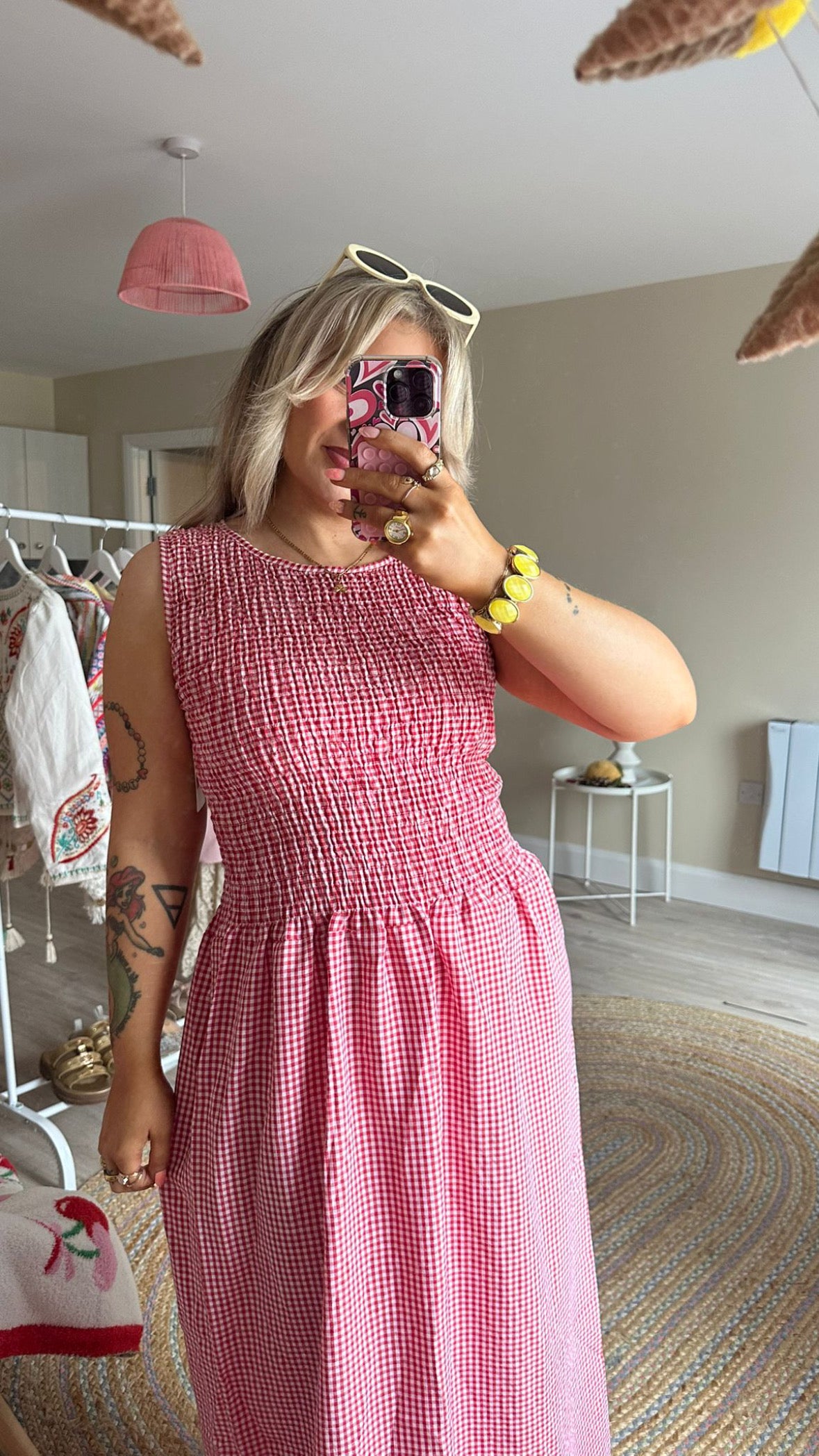 Red Ruched Top Midi Dress (Pre-Order est. 21st May)