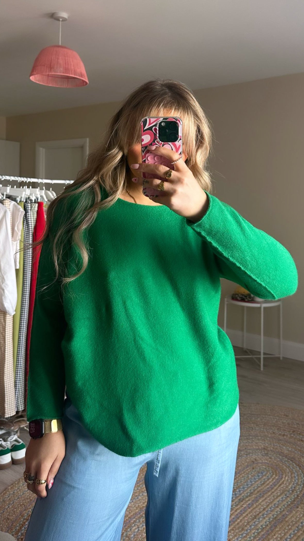 Round Neck Sweater - Green