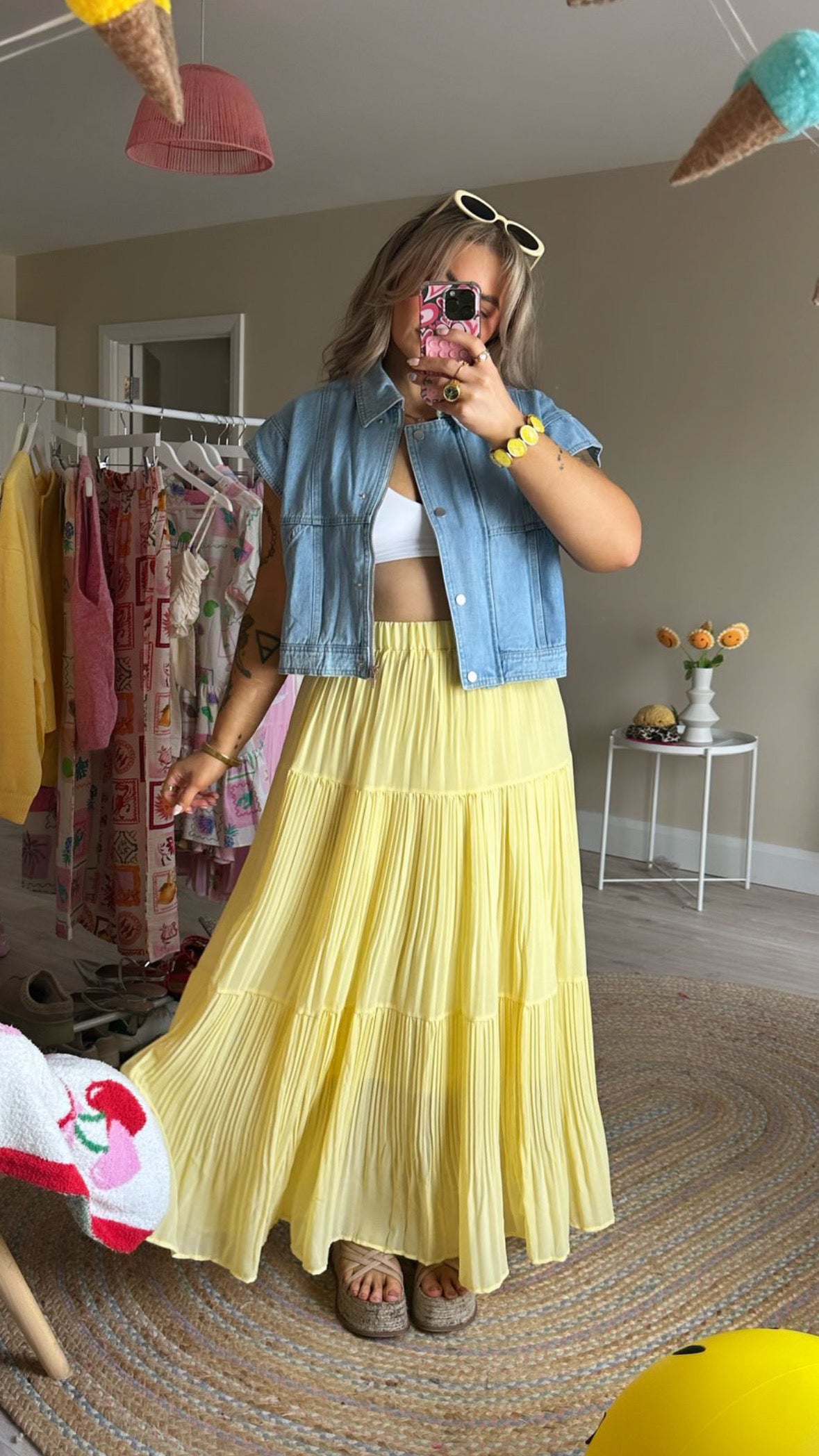 Tiered Maxi Skirt - Yellow (Pre-Order est. 15th May)