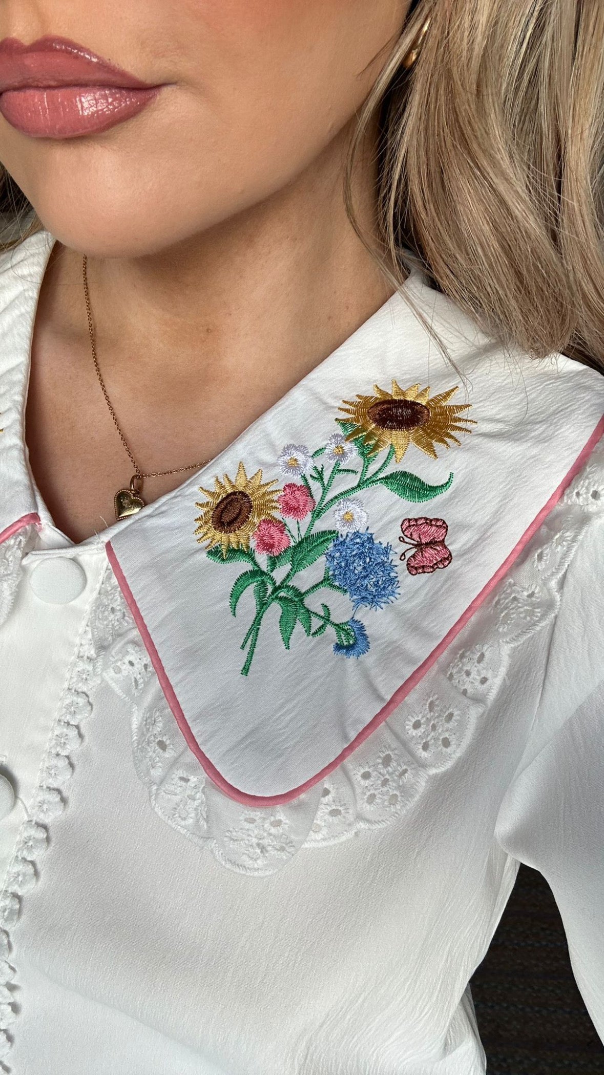 Embroidered Collar Blouse (Pre-Order est 25th Feb)