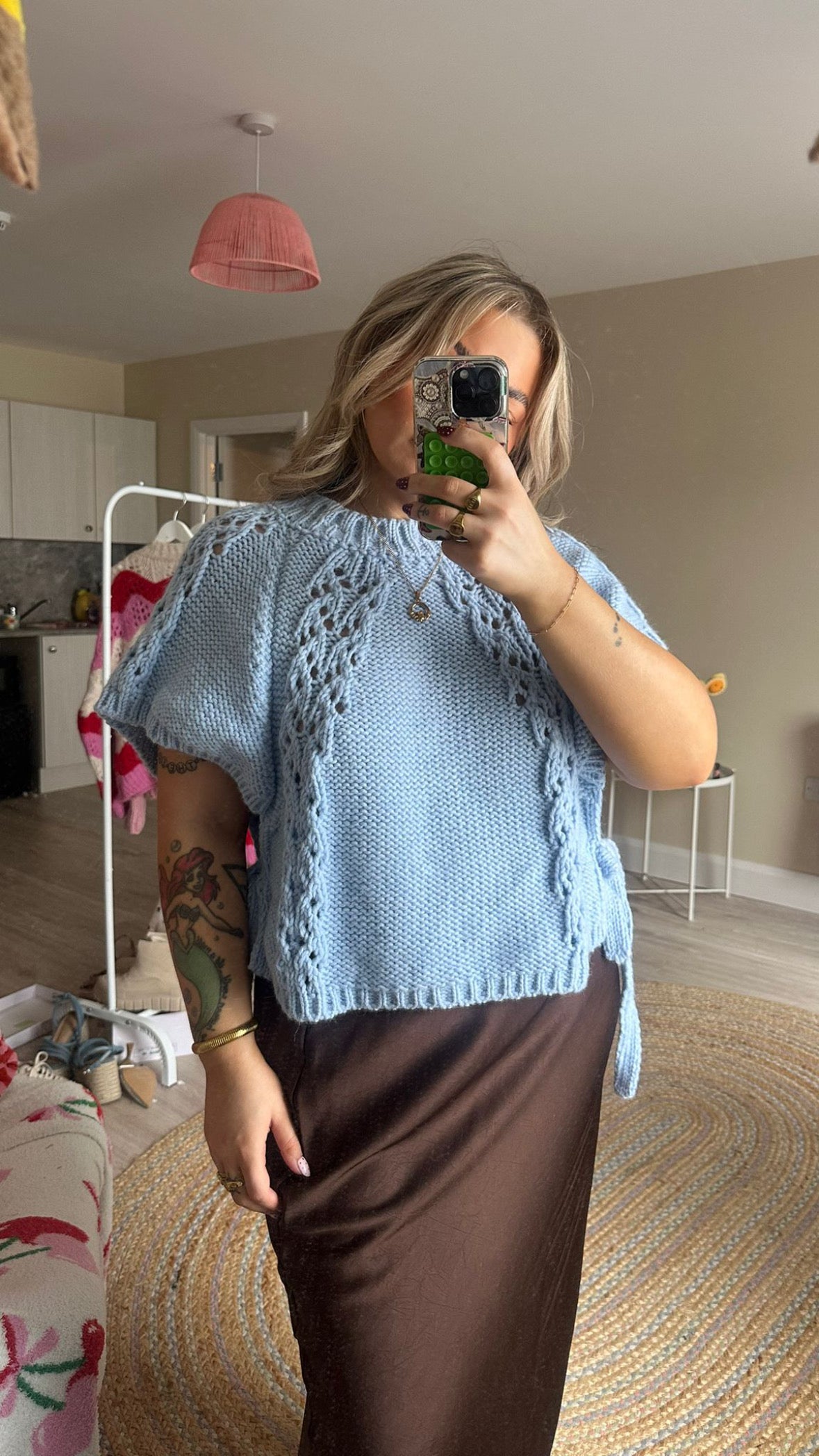 Tie Side Knit in Blue