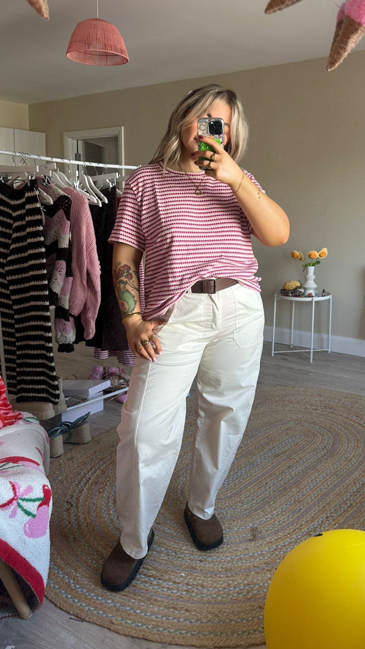 Pink/Burgundy T-Shirt
