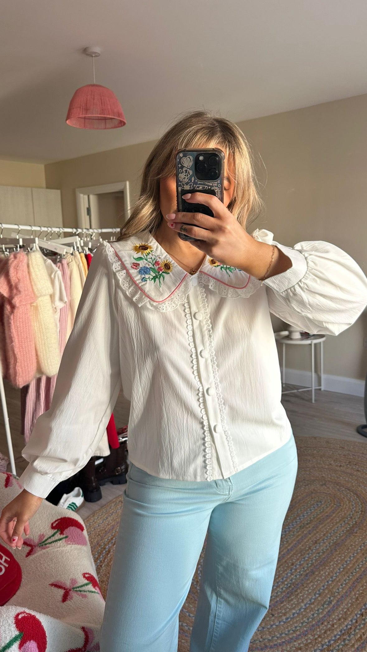 Embroidered Collar Blouse (Pre-Order est 25th Feb)