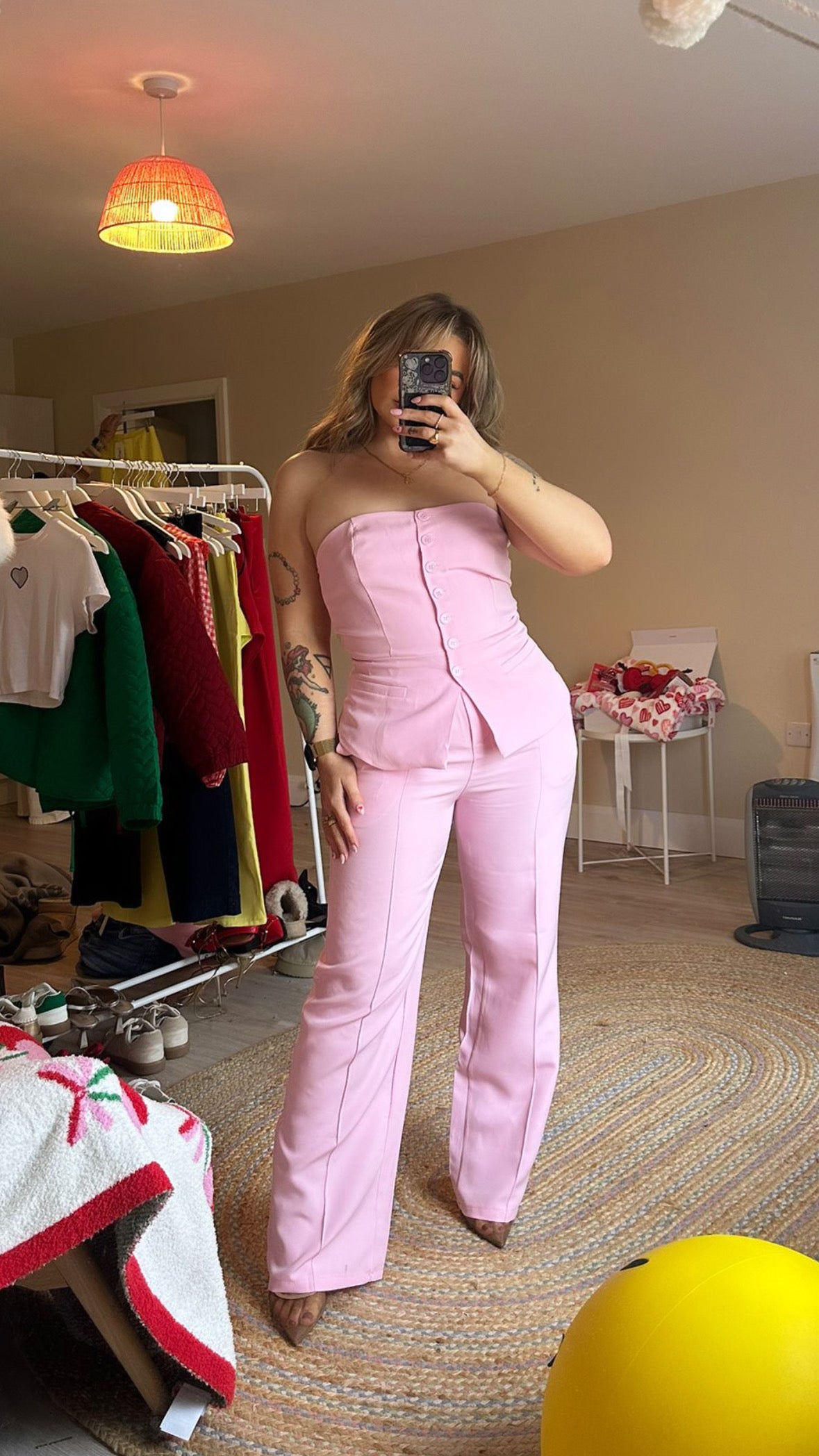 Bandeau Tailored Waistcoat - Pink