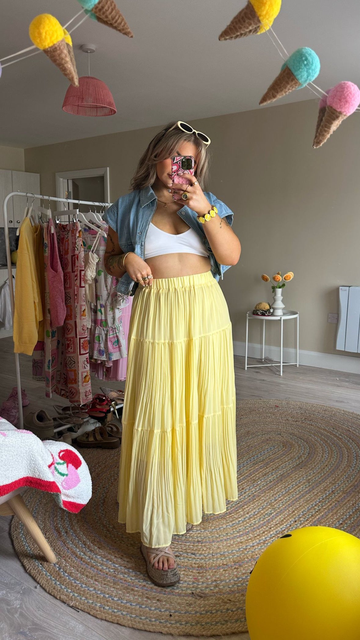 Tiered Maxi Skirt - Yellow (Pre-Order est. 15th May)