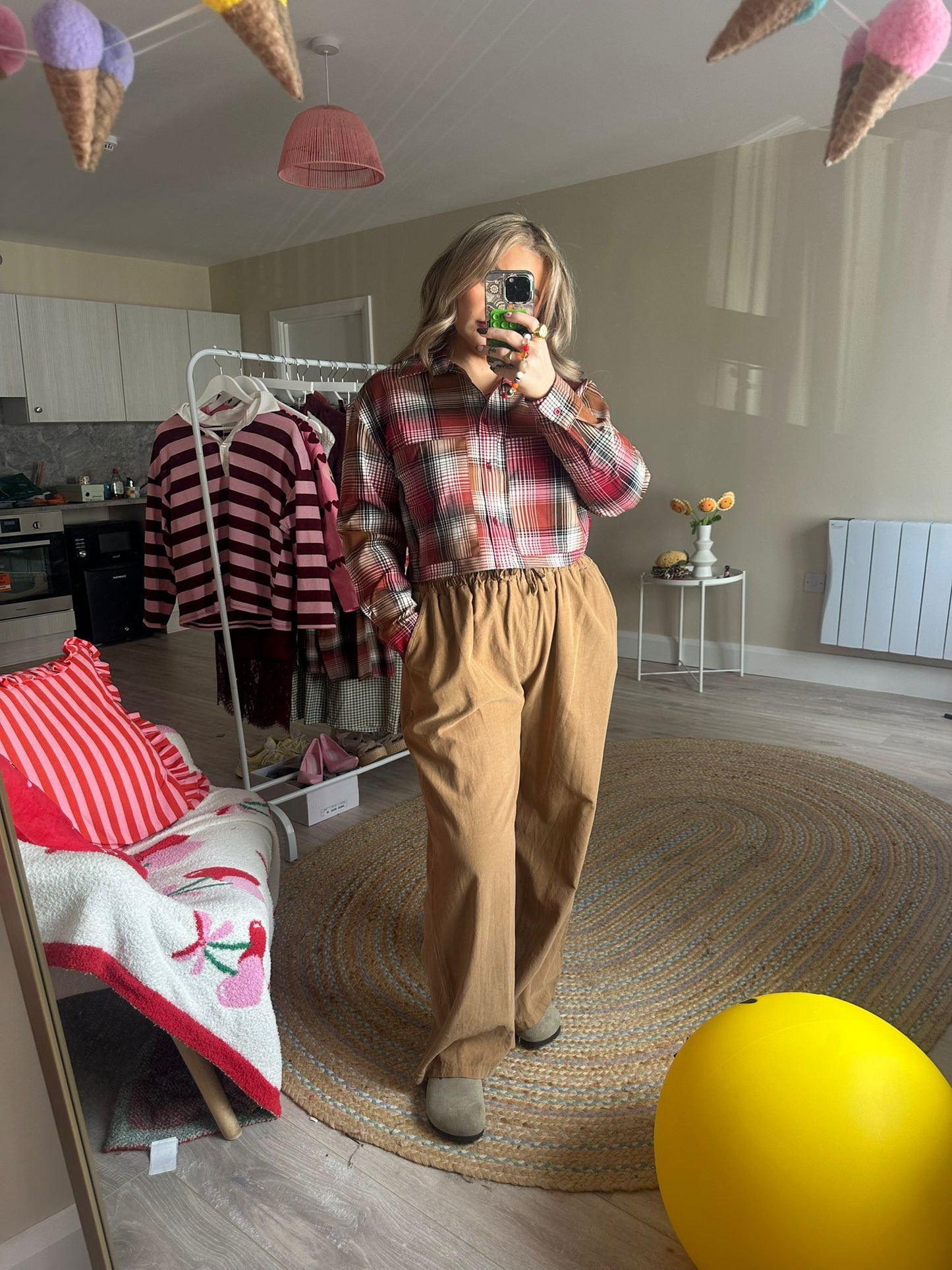 Caramel Pull On Cord Trousers