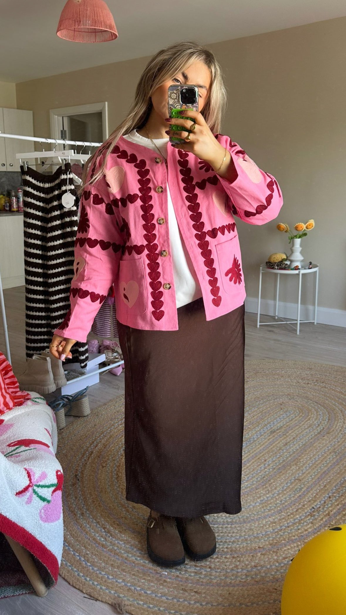 Pink Embroidered Jacket