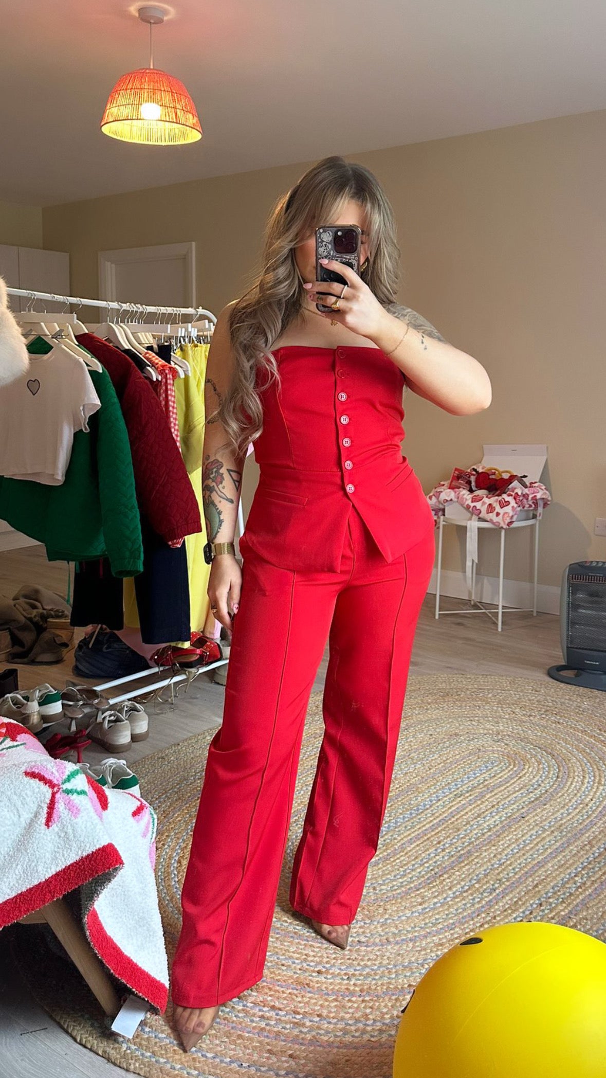 Bandeau Tailored Waistcoat - Red