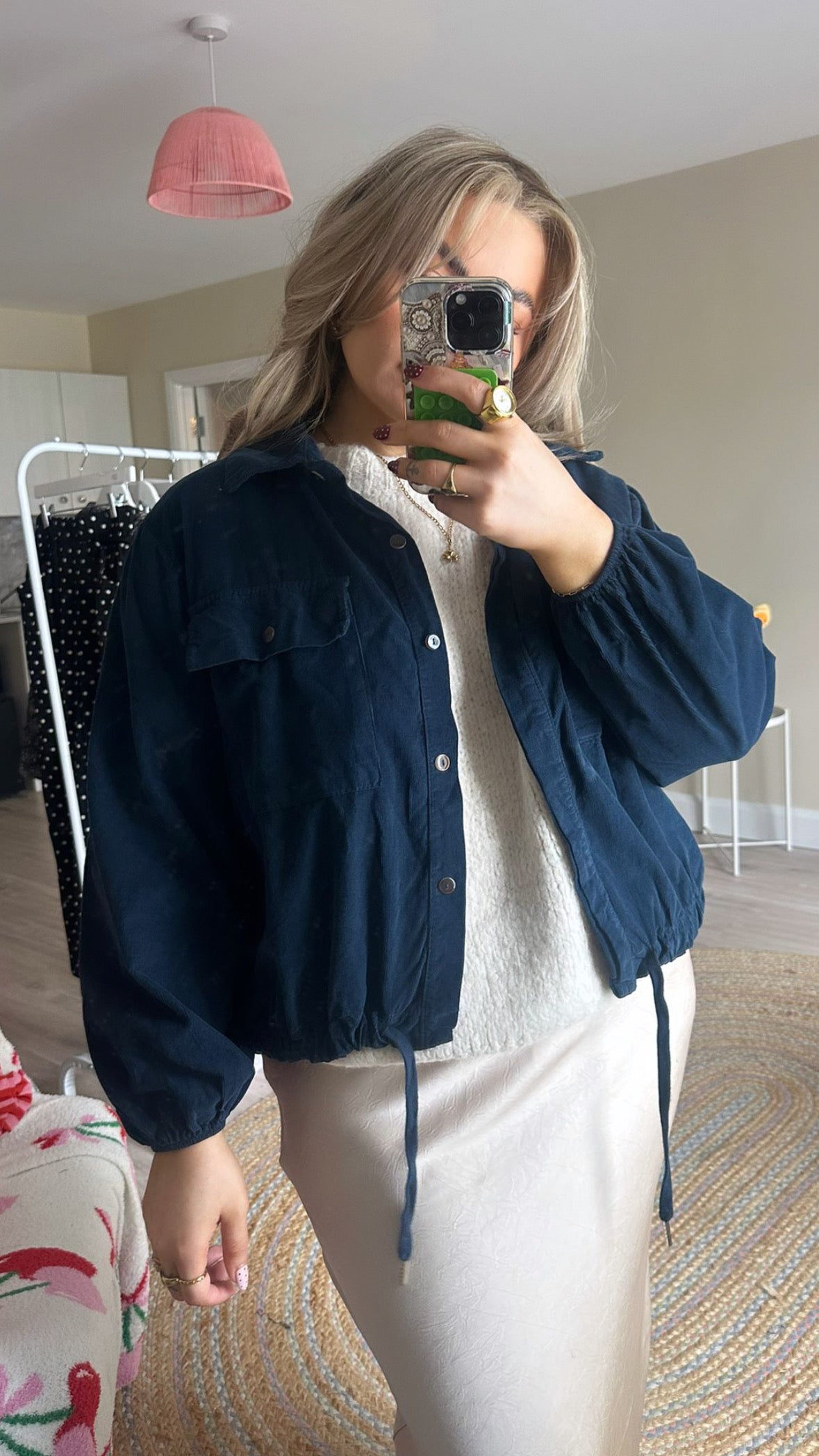 Lightweight Cord Jacket - Petrol Blue