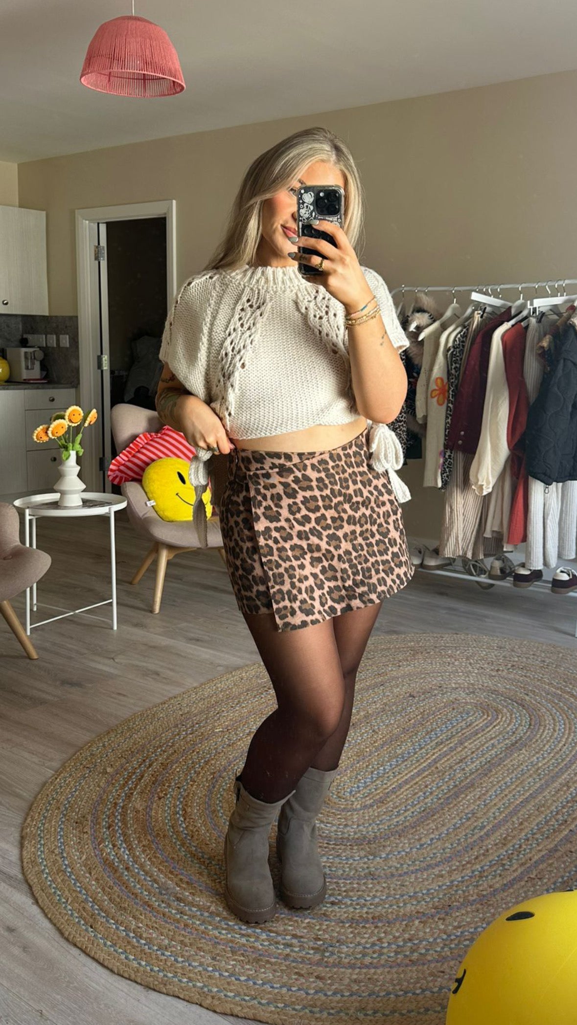 Leopard Print Skort