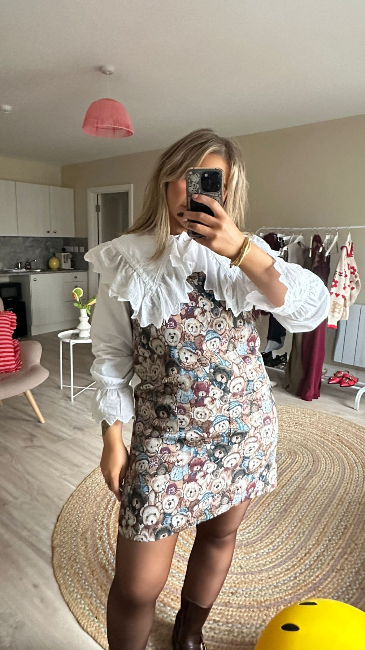 Teddy Tapestry Pinafore