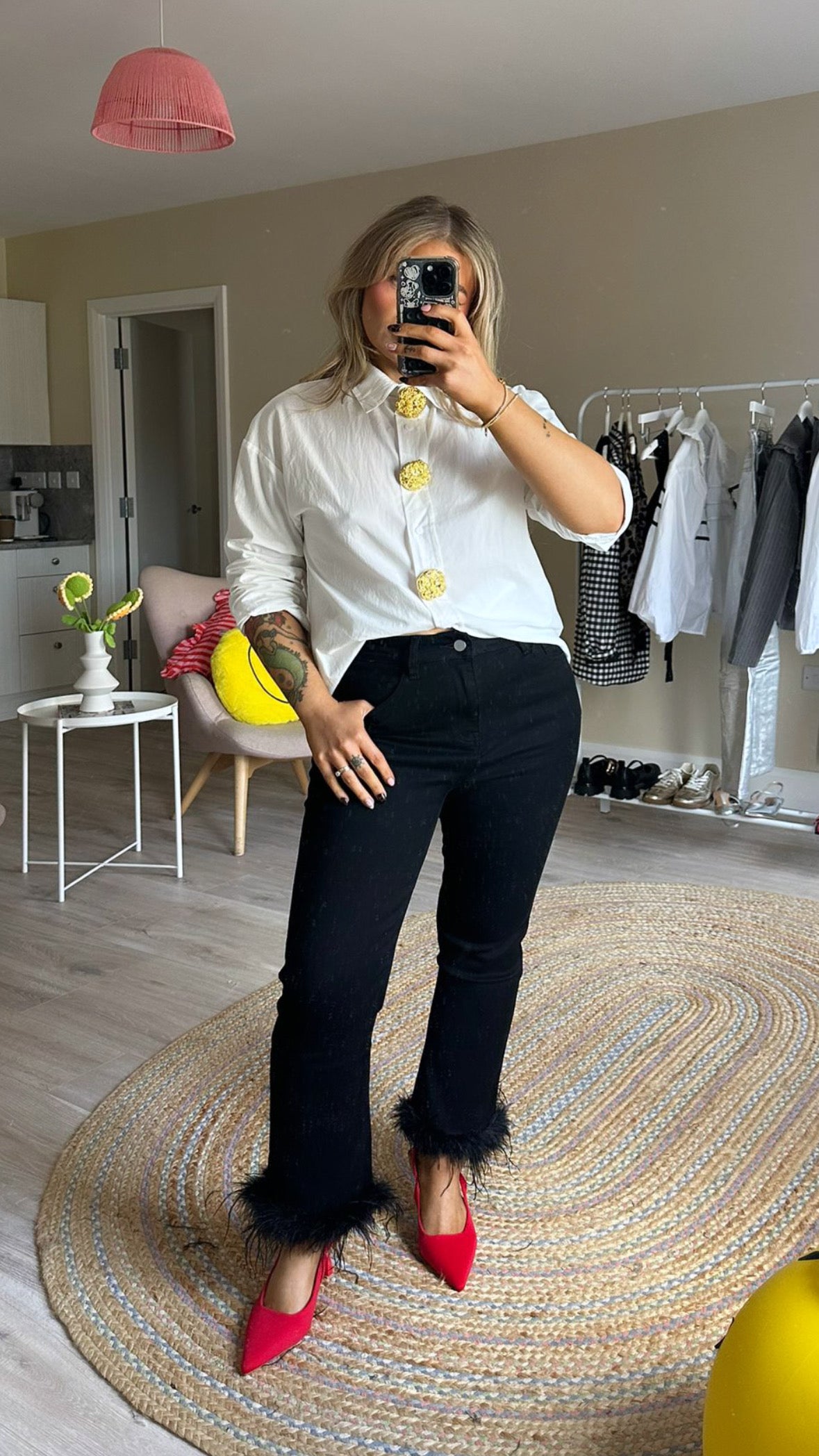 Bashed Gold Button Shirt