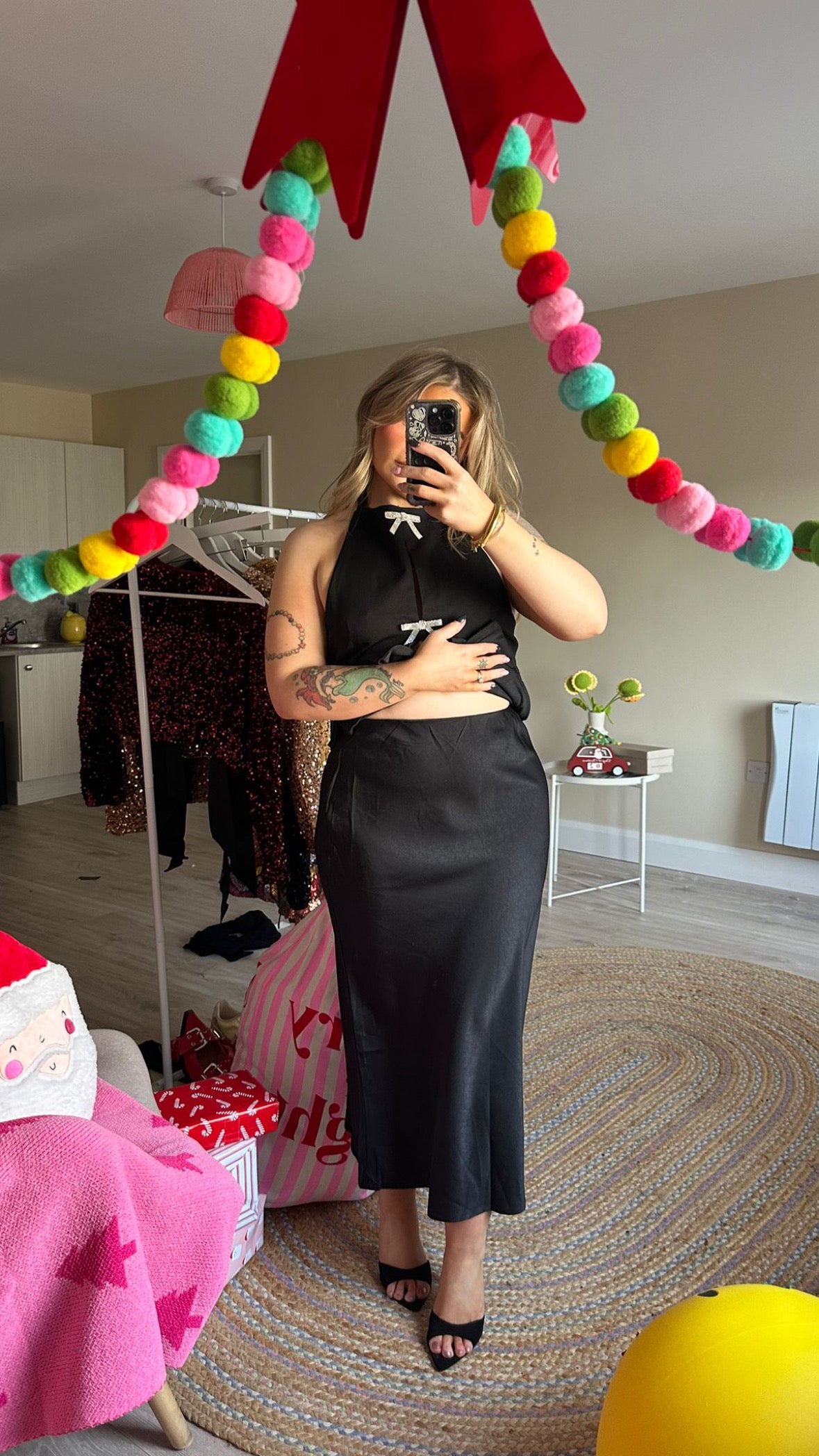 Plain Black Slip Skirt