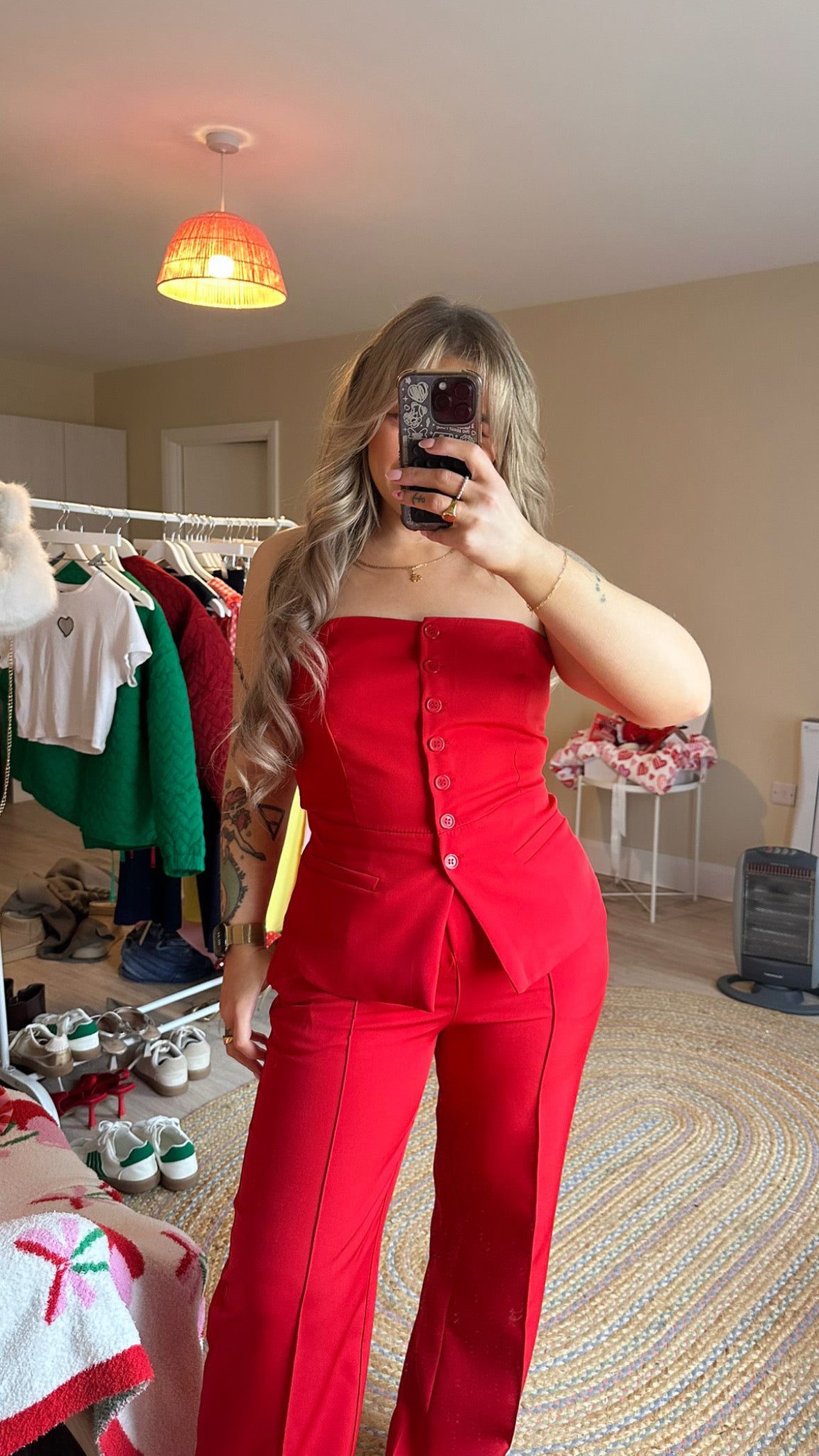 Bandeau Tailored Waistcoat - Red