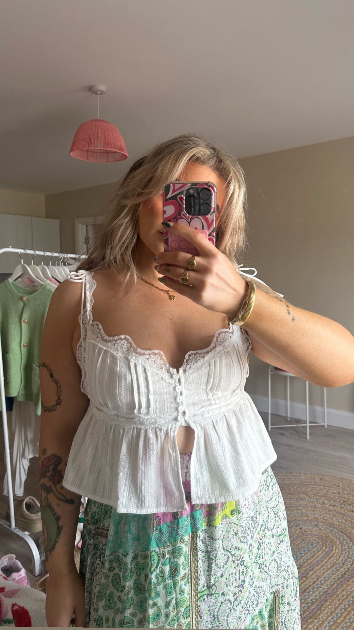 Pintuck Milkmaid Crop Top