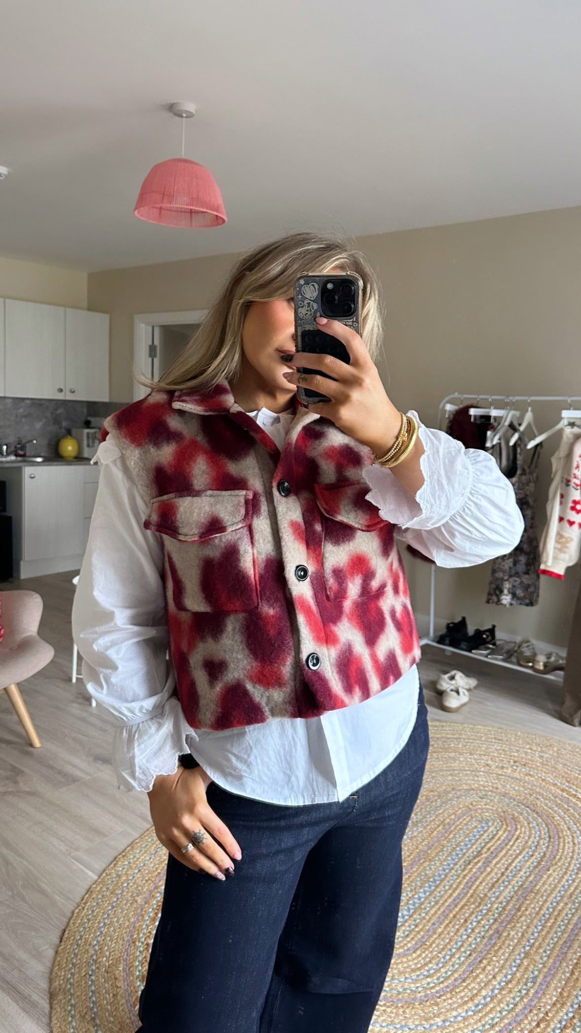 Burgundy Leopard Gilet
