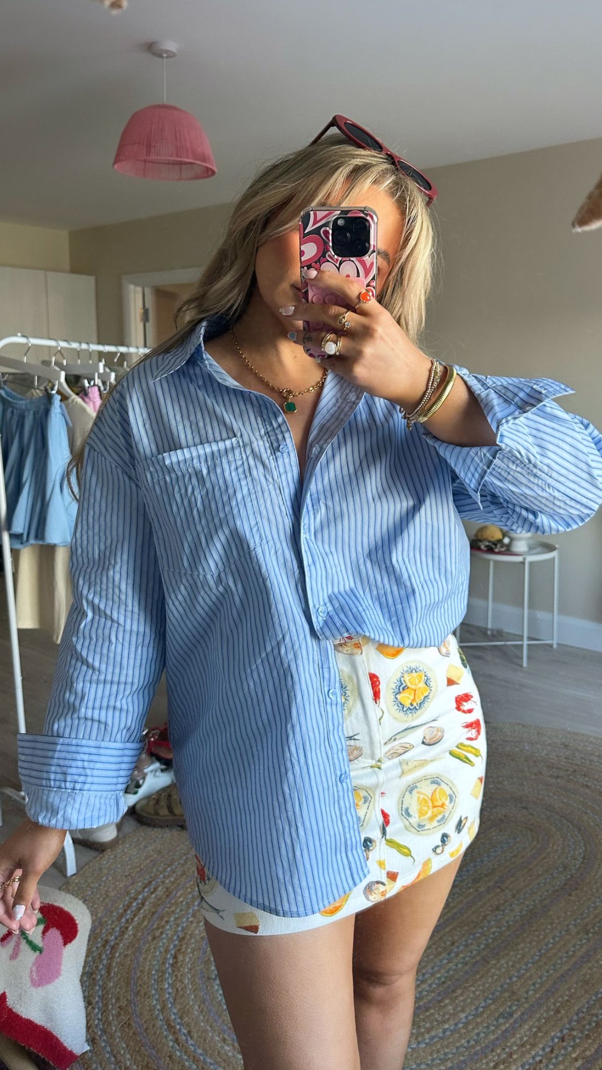 Blue Stripe Cuff Shirt