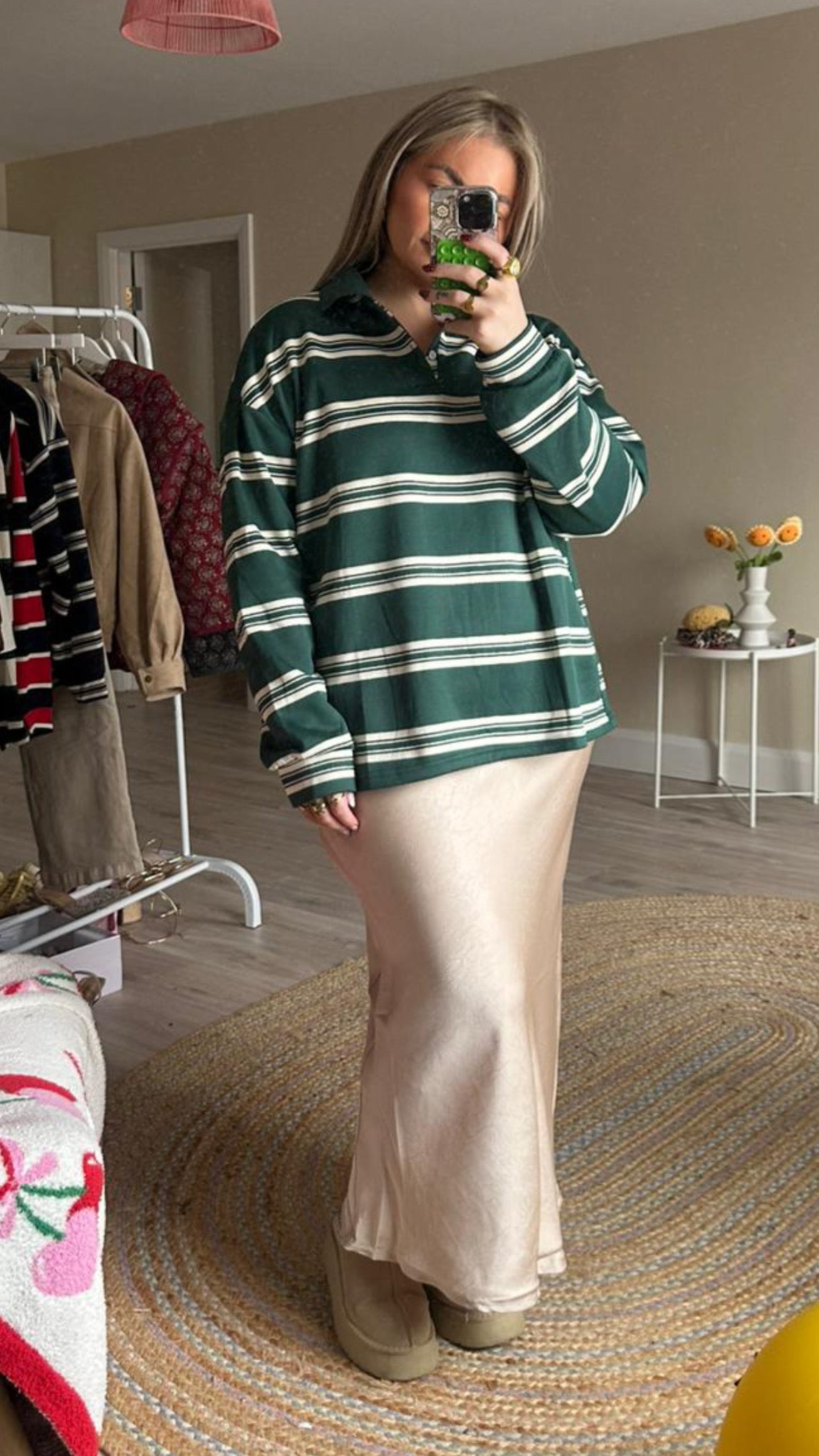 Beige Slip Skirt