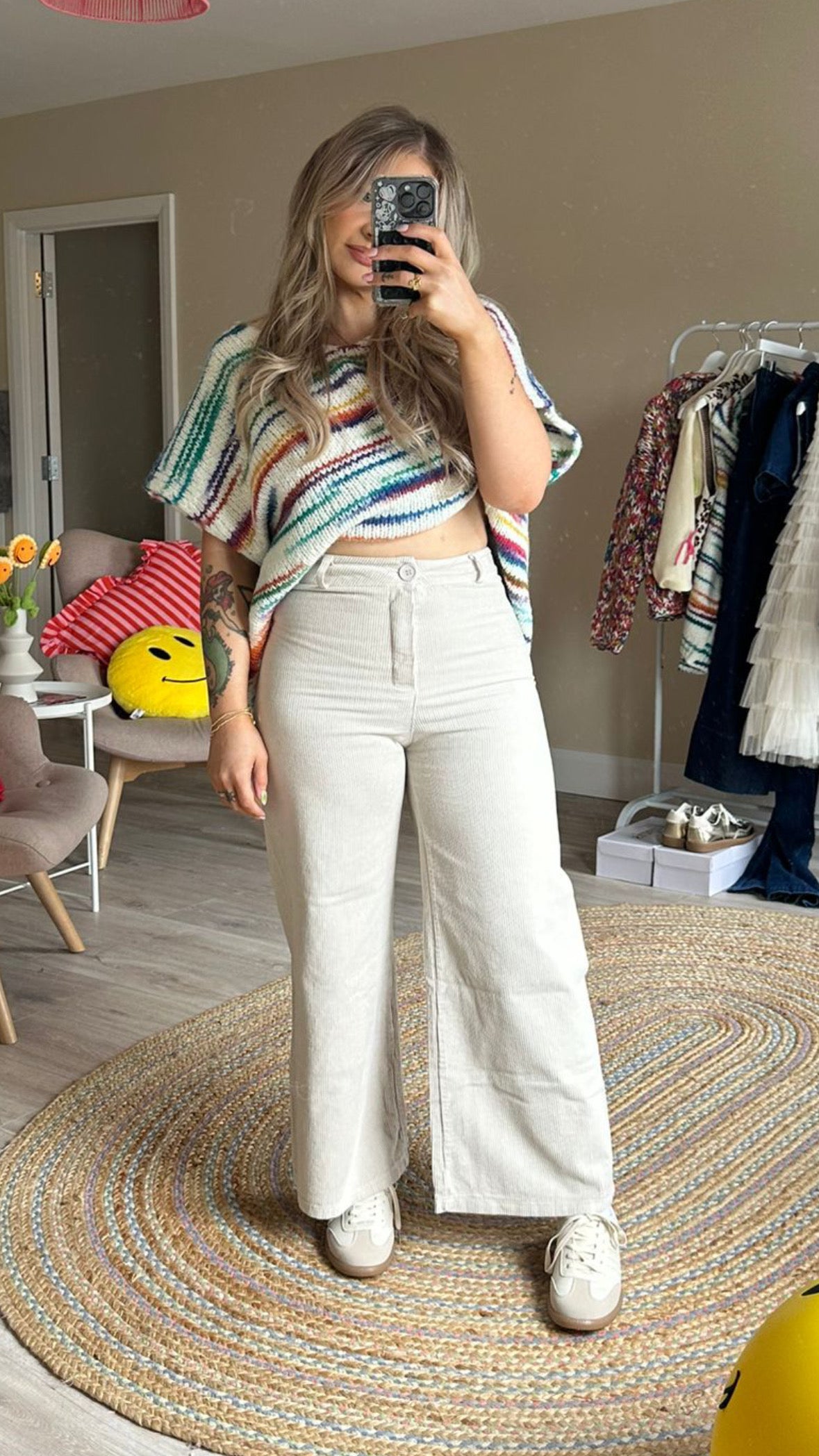 Cream Cord Trousers