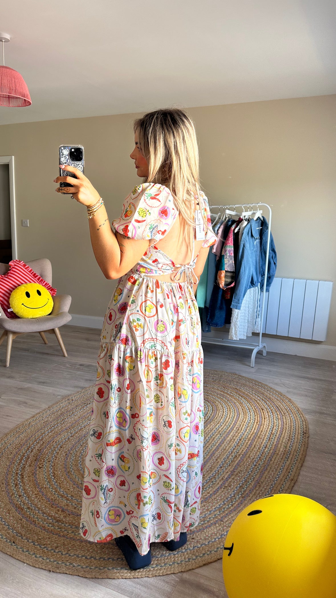 Fruit print maxi dress hotsell