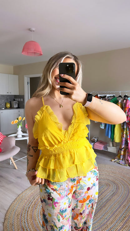 Yellow Strappy Top