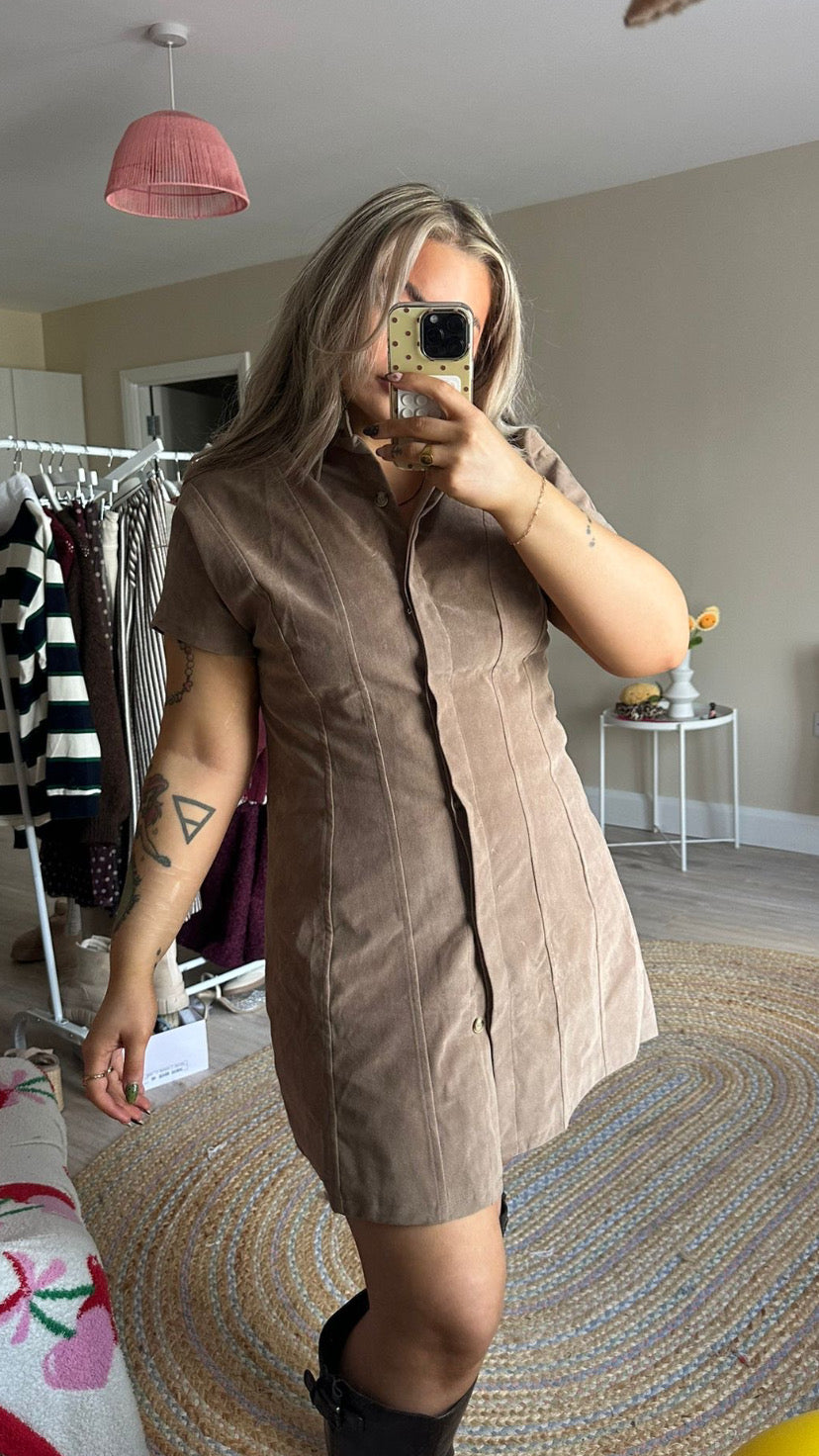 Suede Mini Dress