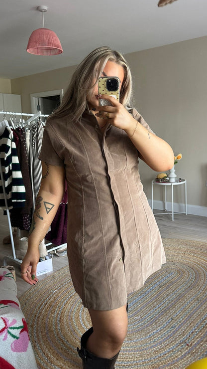 Suede Mini Dress