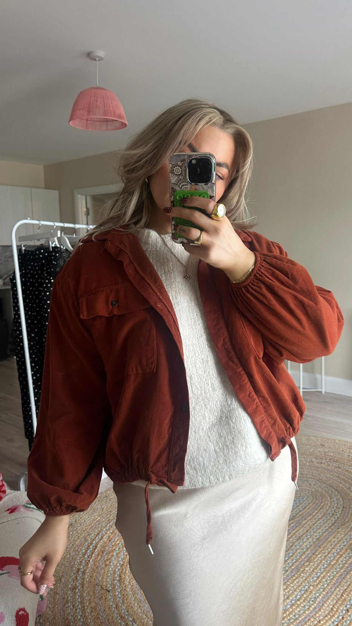Lightweight Cord Jacket - Rust