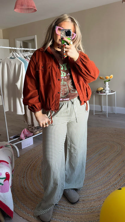 Lightweight Cord Jacket - Rust