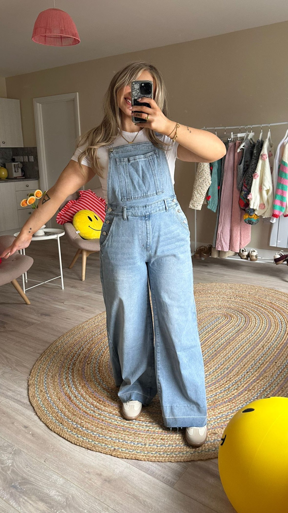 Denim Button Up Dungarees